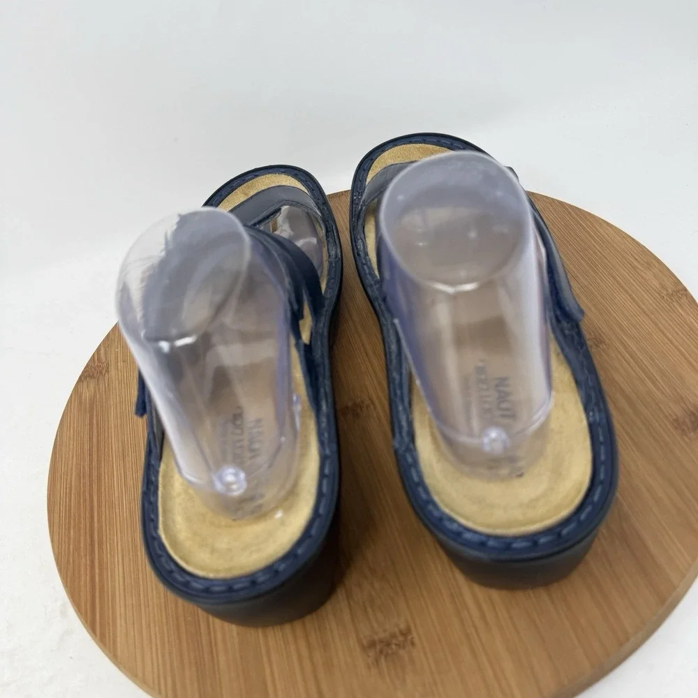 Naot Quito Navy Blue Wedge Sandals Comfort Slip On Vacation Womens 42 US 11